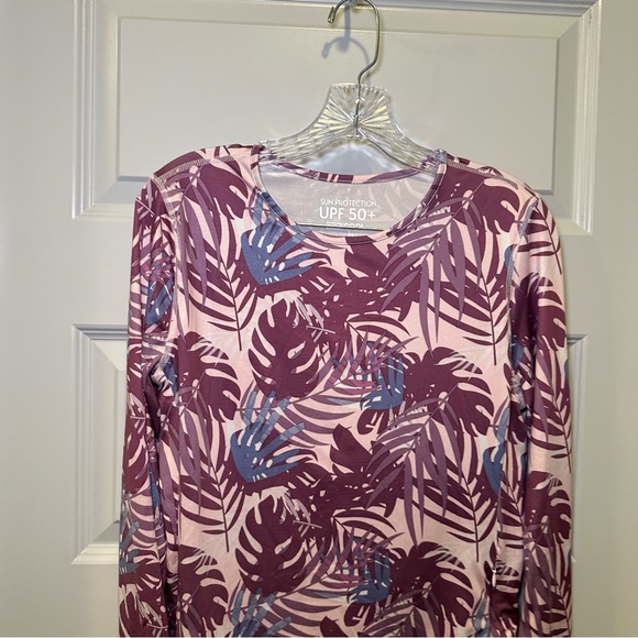 32 Degrees Cool Purple Print Sun Protection UPF 50+ Long Sleeve Top size S - Picture 6 of 10